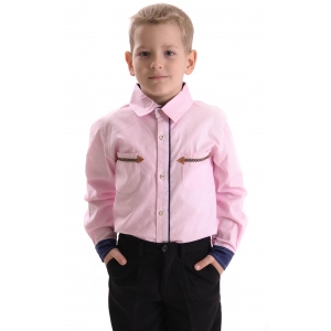 Рубашка мальчик №202 розовая 